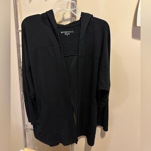 Beyond Yoga Love and Fleece Open Front Hooded Cardigan